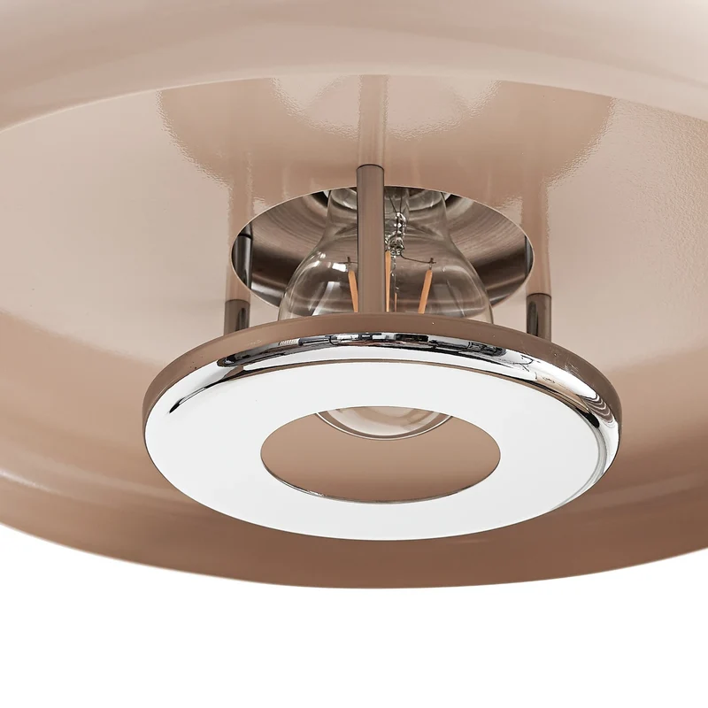B-Ware Lindby Pendelleuchte Hängelampe Lampe Retro LED E27 beige Metall 35 cm