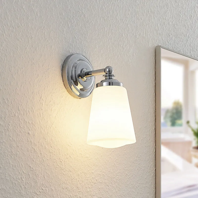 B-Ware Arcchio Mahdi Bad-Wandleuchte Wandleuchte Lampe Leuchte Glasschirm E14 chrom