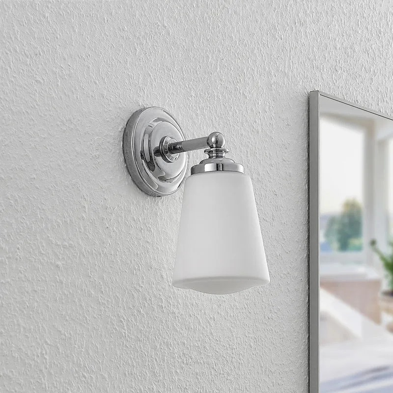 B-Ware Arcchio Mahdi Bad-Wandleuchte Wandleuchte Lampe Leuchte Glasschirm E14 chrom