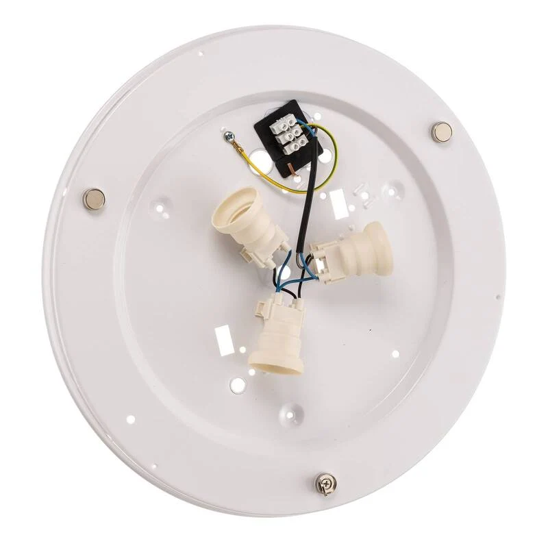 B-Ware Euluna Deckenlampe Linobianco Deckenlampe Lampe 3-flmg E27 Ø 45 cm weiß braun