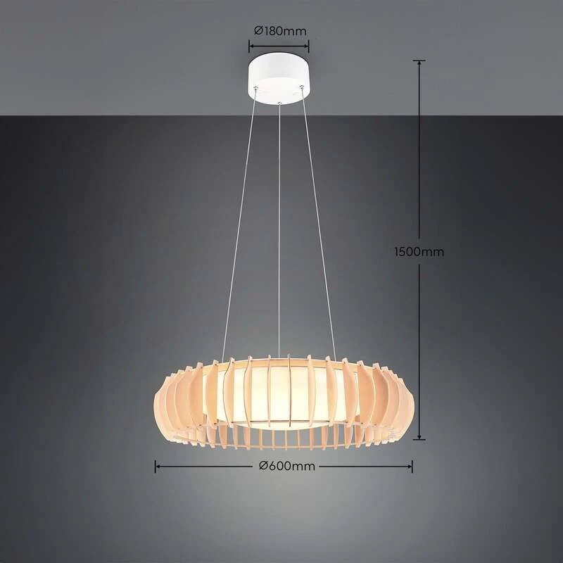 B-Ware Monte Pendelleuchte Hängelampe LED Lampe Holz hell CCT weiß Esszimmer Licht
