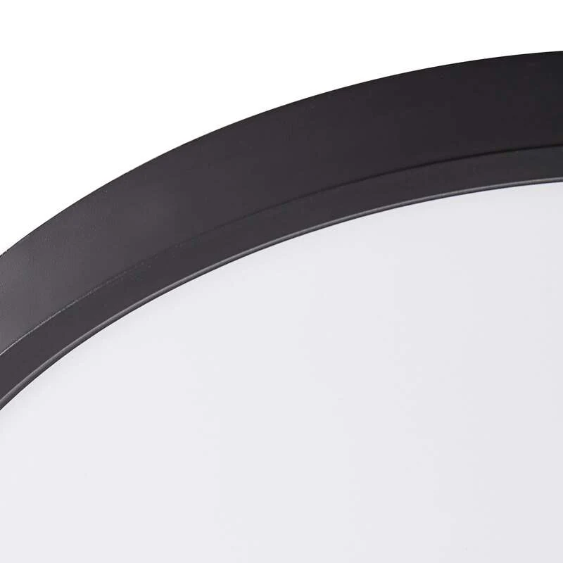 B-Ware Lindby LED-Deckenleuchte Pravin dimmbar Ø 30 cm mattschwarz warmweiß 17 W