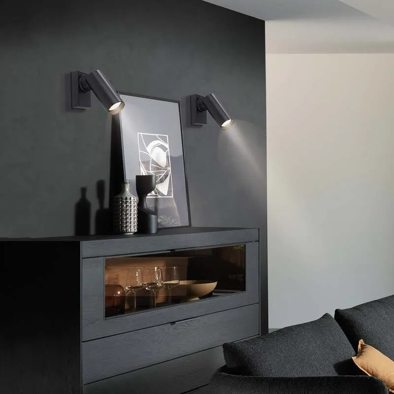 B-Ware SCHÖNER WOHNEN-Kollektion Wandstrahler RIK LED Wandleuchte Lampe schwarz 20cm