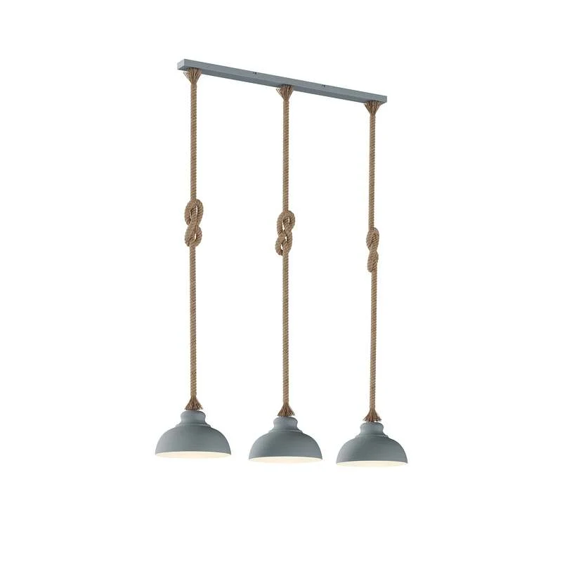 B-Ware Lindby Hängeleuchte Chaby 3-flammig LED Pendelleuchte dimmbar hellgrau 111cm