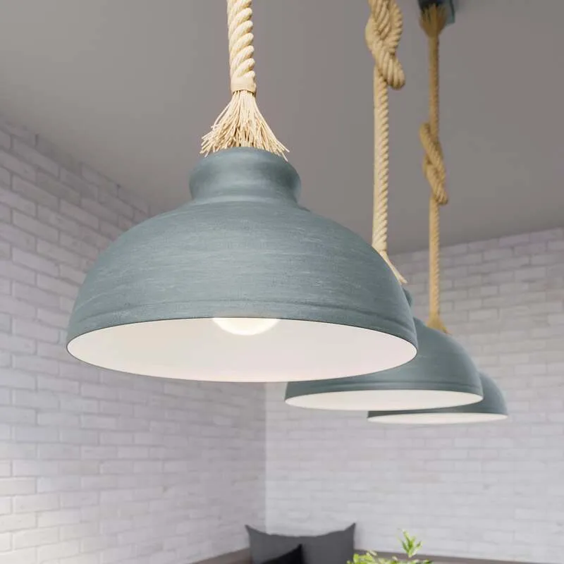 B-Ware Lindby Hängeleuchte Chaby 3-flammig LED Pendelleuchte dimmbar hellgrau 111cm