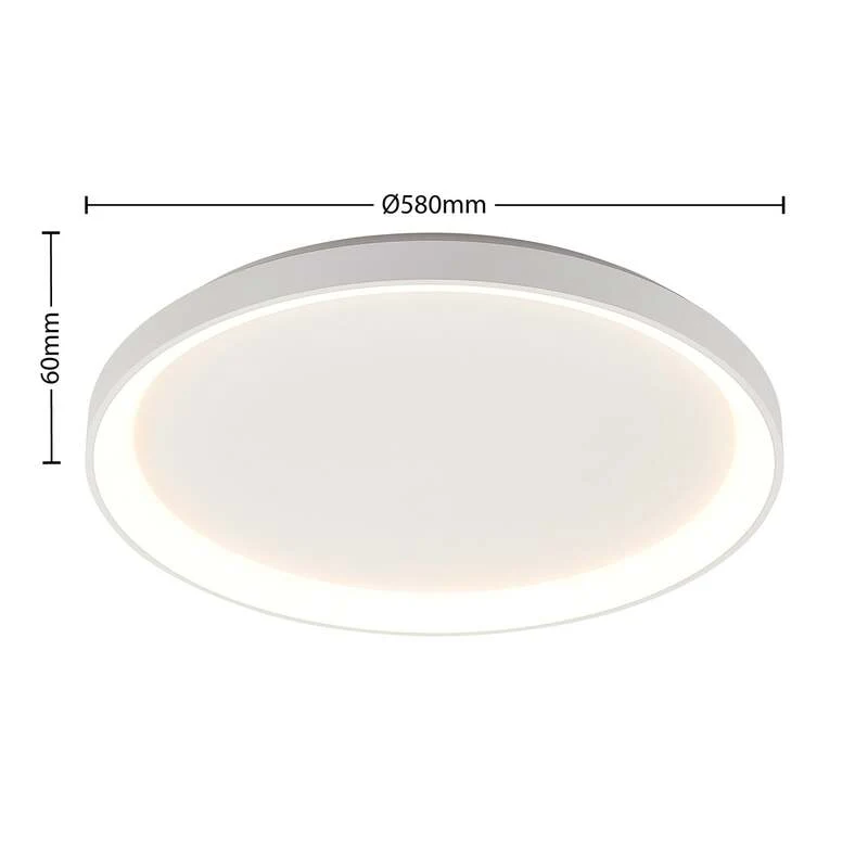 B-Ware Arcchio Deckenleuchte Vivy LED Lampe dimmbar warmweiß Metall Ø58cm weiß