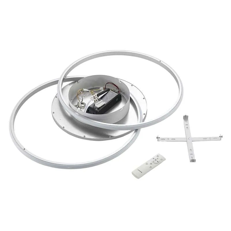 B-Ware Lucande Deckenlampe Senne LED dimmbar CCT Wandleuchte silber Aluminium Eisen