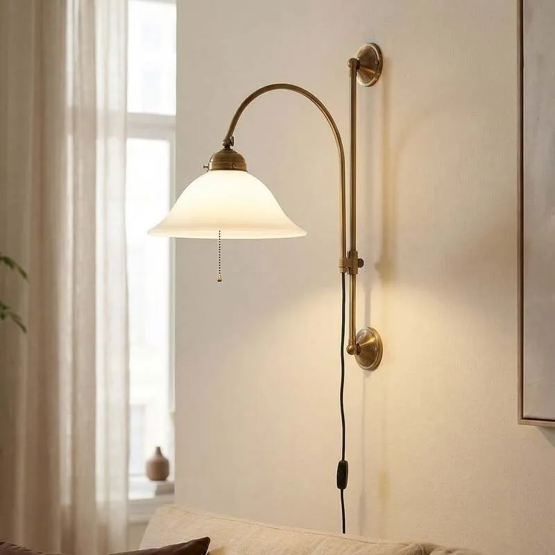 B-Ware Berliner Messinglampen Wandleuchte Rhodos LED Wandlampe Messing weiß dimmbar