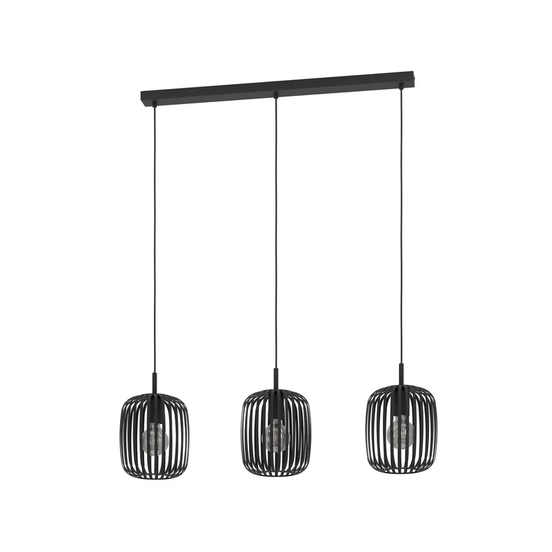 B-Ware Eglo Hängeleuchte Romazzina LED Hängelampe Pendelleuchte dimmbar schwarz 90cm