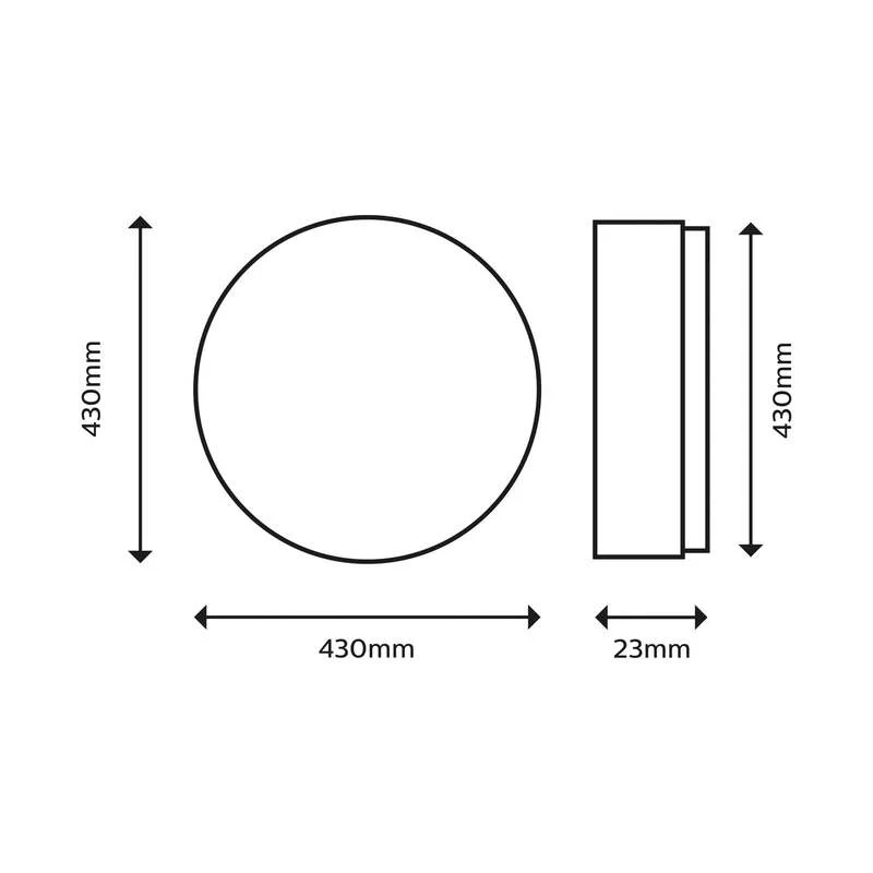B-Ware Philips Deckenlampe LED Leuchte Superslim warmweiß dimmbar Ø 42,5 cm weiß 2700K