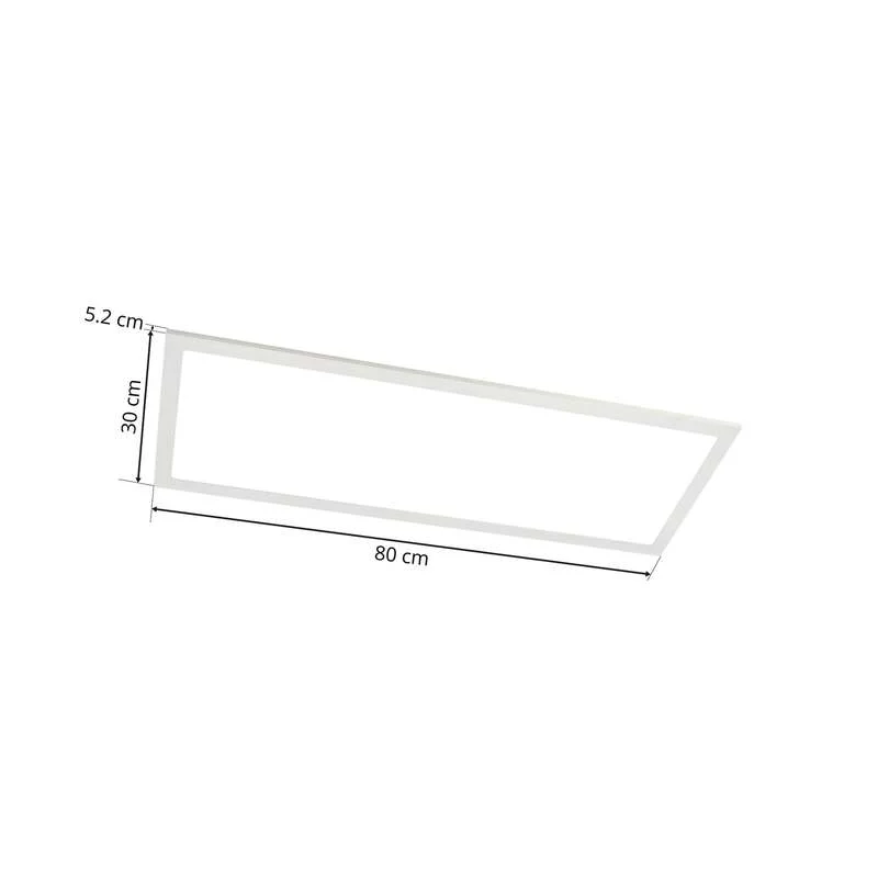 B-Ware Lindby Deckenleuchte LED Livel dimmbar CCT 80x30cm Fernbedienung silber 2900lm