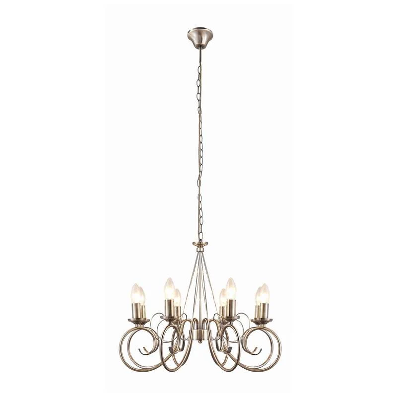 B-Ware Lindby Kronleuchter Hängeleuchte Marnia LED 8-flg dimmbar altmessing Ø53cm