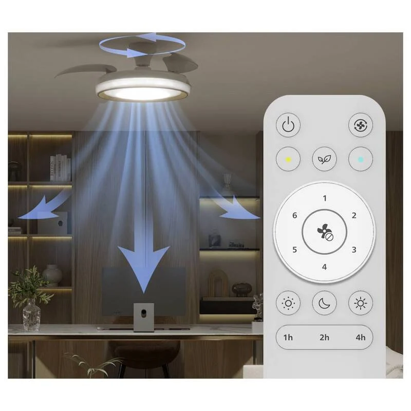 B-Ware Philips LED Deckenventilator 28W Fernbedienung Dimmbar Gold 170m³/h 3 Flügel
