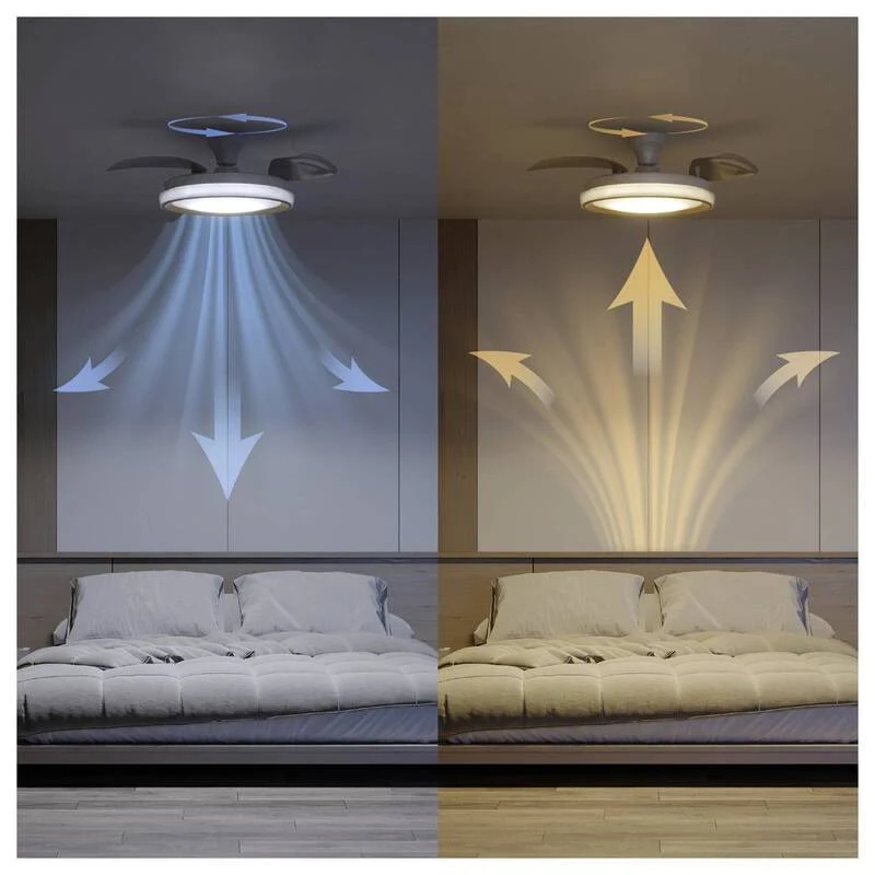 B-Ware Philips LED Deckenventilator 28W Fernbedienung Dimmbar Gold 170m³/h 3 Flügel