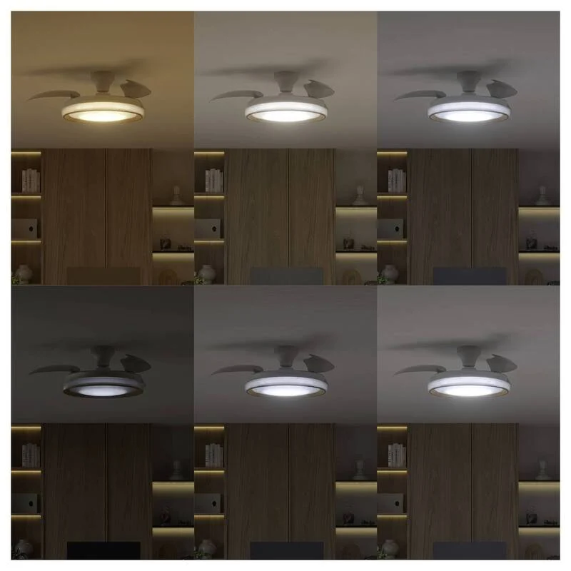 B-Ware Philips LED Deckenventilator 28W Fernbedienung Dimmbar Gold 170m³/h 3 Flügel
