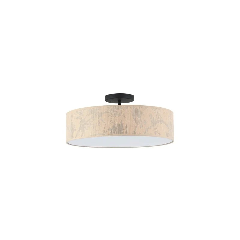 B-Ware Searchlight Deckenleuchte Isla Ø 55 cm braun beige Bambus dimmbar 3xE27
