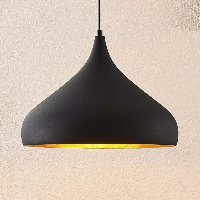 B-Ware Arcchio Hängeleuchte Lunus Pendelleuchte Lampe dimmbar schwarz gold Ø40,5cm