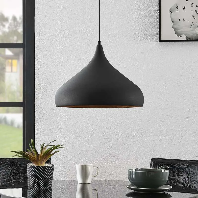 B-Ware Arcchio Hängeleuchte Lunus Pendelleuchte Lampe dimmbar schwarz gold Ø40,5cm