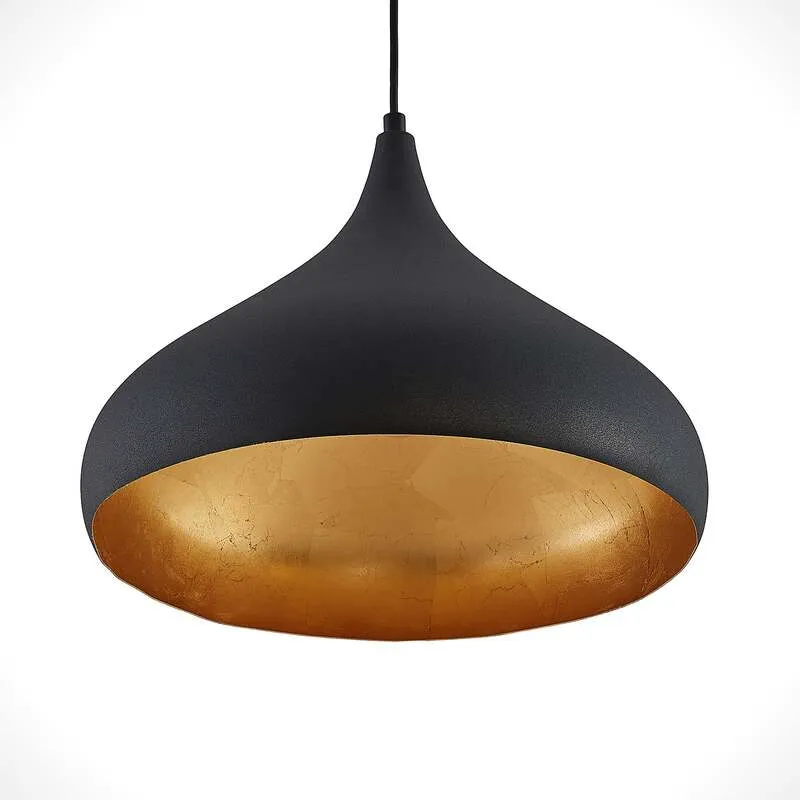 B-Ware Arcchio Hängeleuchte Lunus Pendelleuchte Lampe dimmbar schwarz gold Ø40,5cm