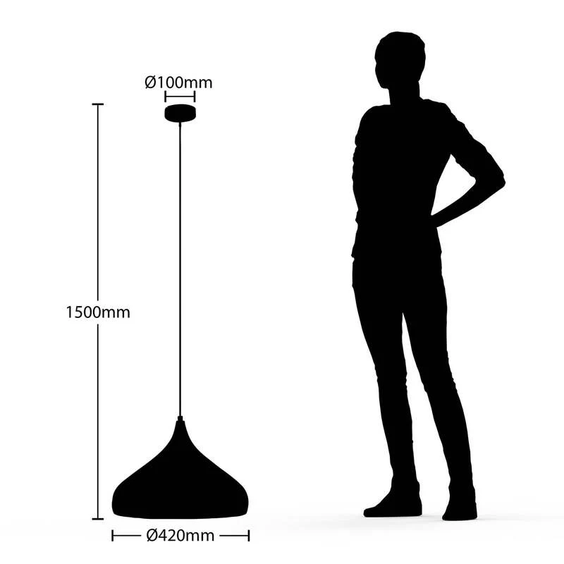 B-Ware Arcchio Hängeleuchte Lunus Pendelleuchte Lampe dimmbar schwarz gold Ø40,5cm