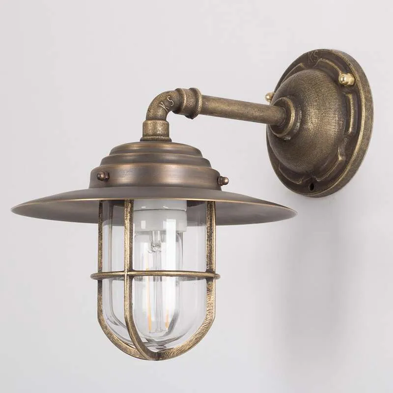 B-Ware K.S. Verlichting Außenwandleuchte Tours Gartenleuchte Lampe bronze IP44 1x60W