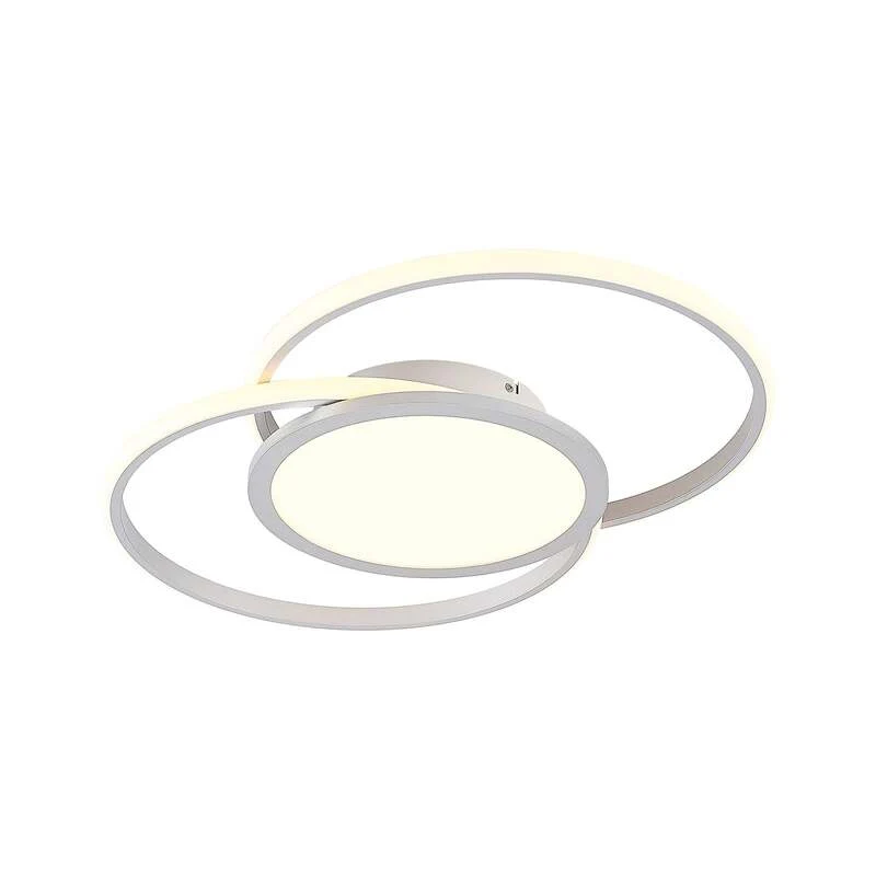 B-Ware Lucande Deckenlampe LED Senne dimmbar silber Aluminium 63cm Leuchte Licht