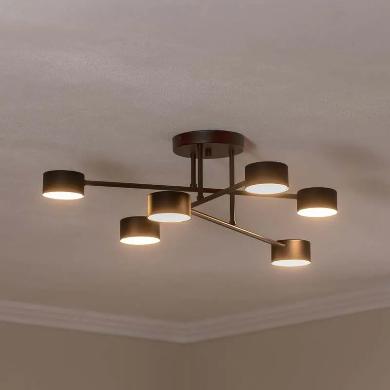 B-Ware emibig Deckenleuchte Modus 6 Stahl sechsflammig GX53 schwarz Lampe Leuchte S216