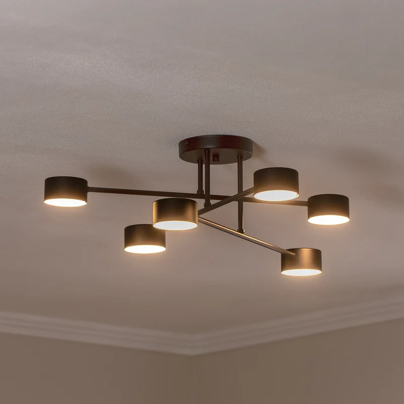 B-Ware emibig Deckenleuchte Modus 6 Stahl sechsflammig GX53 schwarz Lampe Leuchte S216