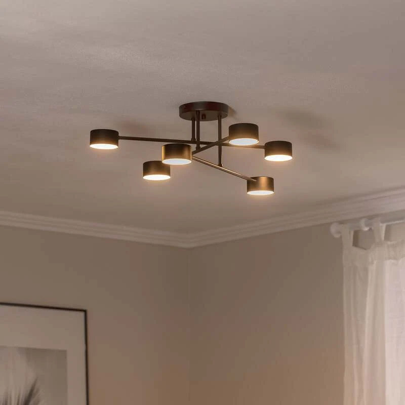 B-Ware emibig Deckenleuchte Modus 6 Stahl sechsflammig GX53 schwarz Lampe Leuchte S216