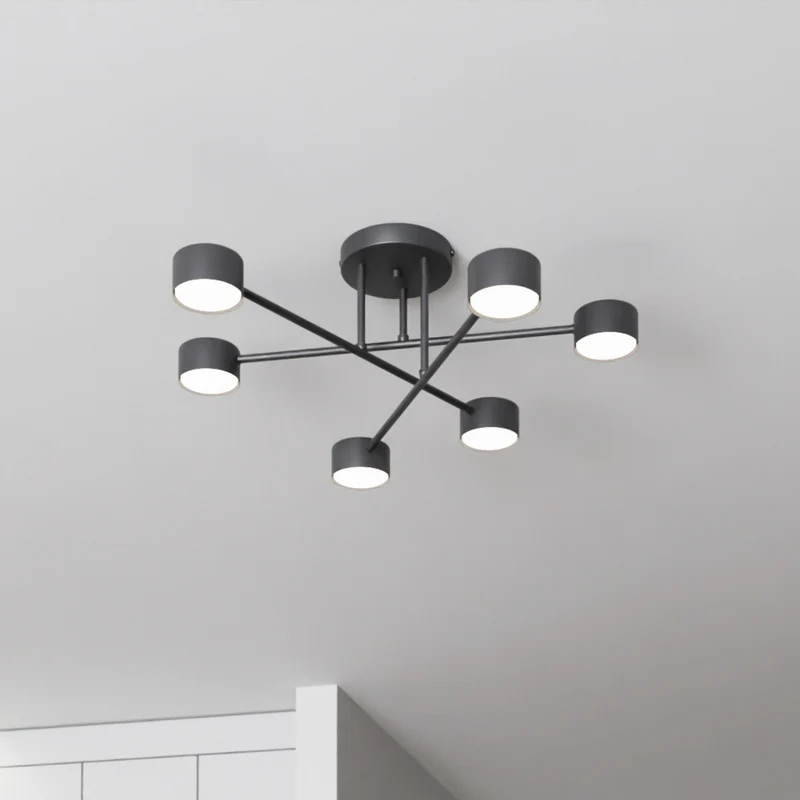 B-Ware emibig Deckenleuchte Modus 6 Stahl sechsflammig GX53 schwarz Lampe Leuchte S216