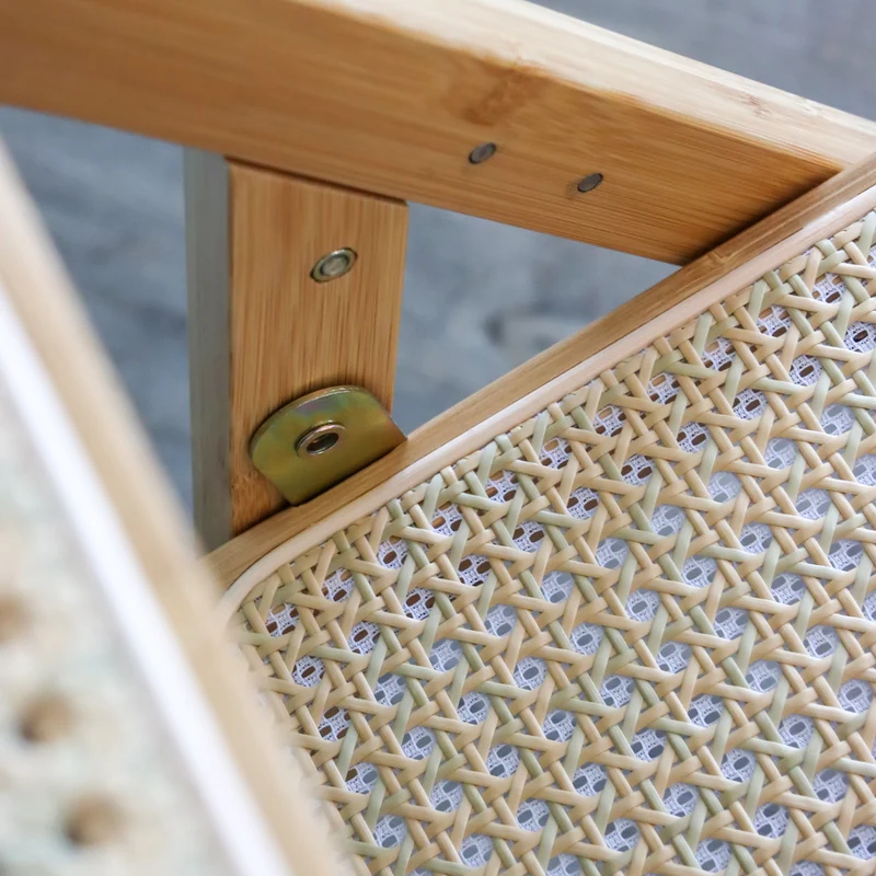 B-Ware hjh LIVING Klappstuhl Stuhl Rattan Bambus braun TUDELA BAMBOO Sitzgelegenheit