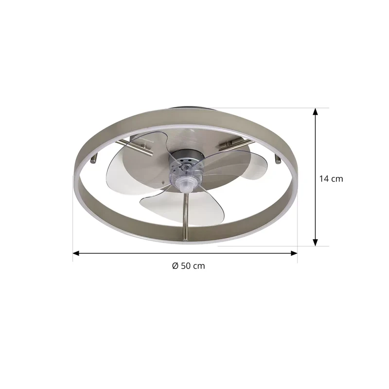 B-Ware Lindby Deckenventilator Ventilator LED Fernbedienung silber Momitu leise