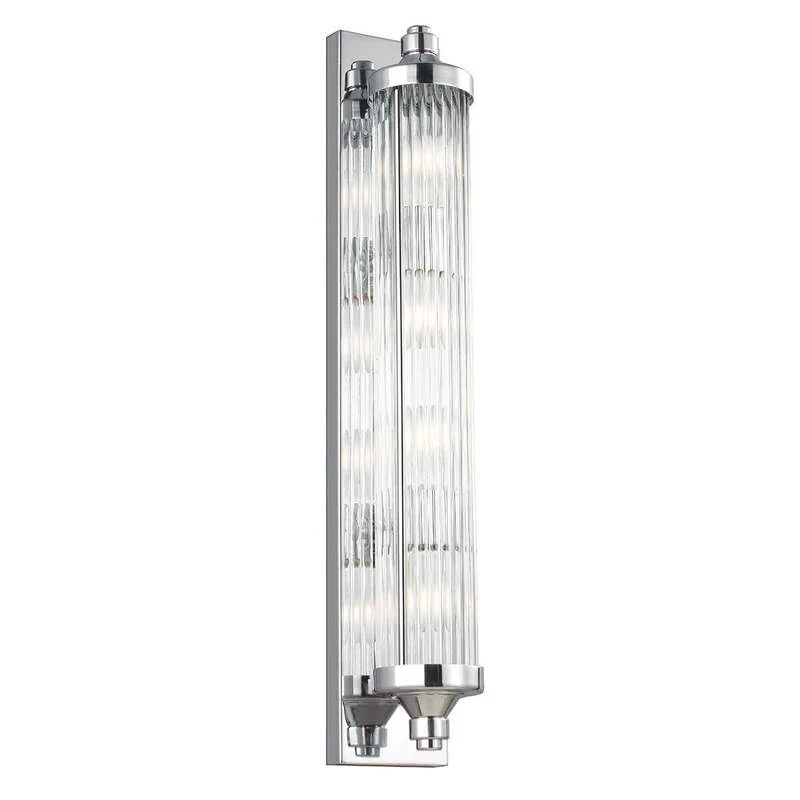 B-Ware Elstead Wandleuchte Wandlampe G9 LED Paulson Chrom Badezimmerleuchte IP44 Lampe
