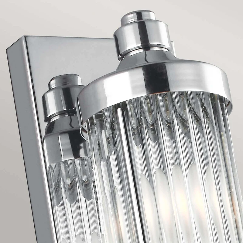 B-Ware Elstead Wandleuchte Wandlampe G9 LED Paulson Chrom Badezimmerleuchte IP44 Lampe