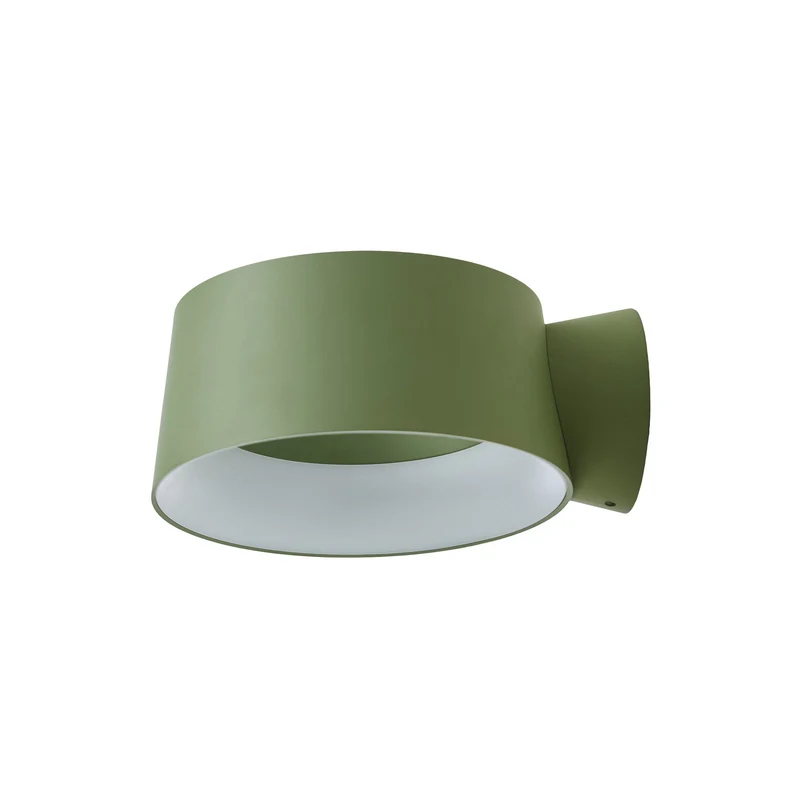 B-Ware Wandleuchte Wandlampe LOOM DESIGN LED Cookie Aluminium grün Lampenschirm ringför