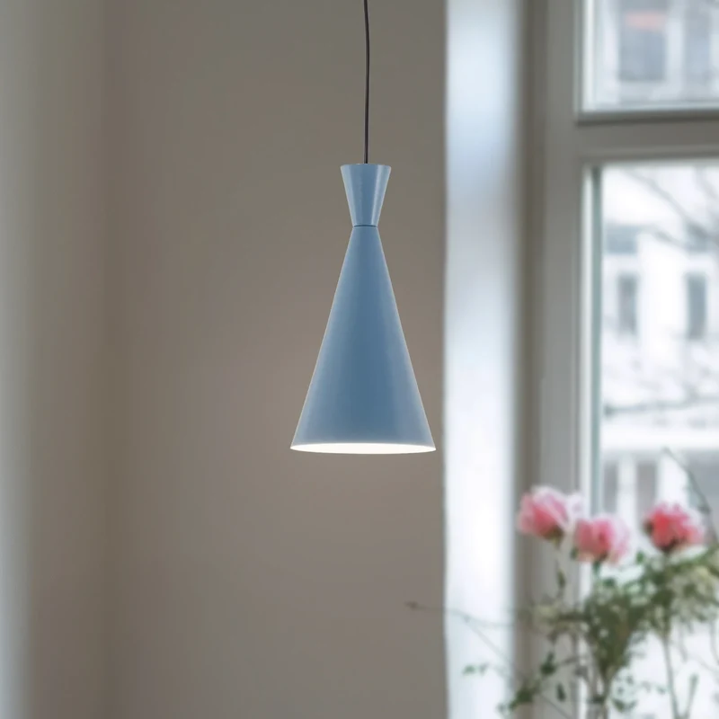 B-Ware Hängeleuchte Tom Pendelleuchte Metall hellblau Leuchte Lampe E27 LED Tisch Theke