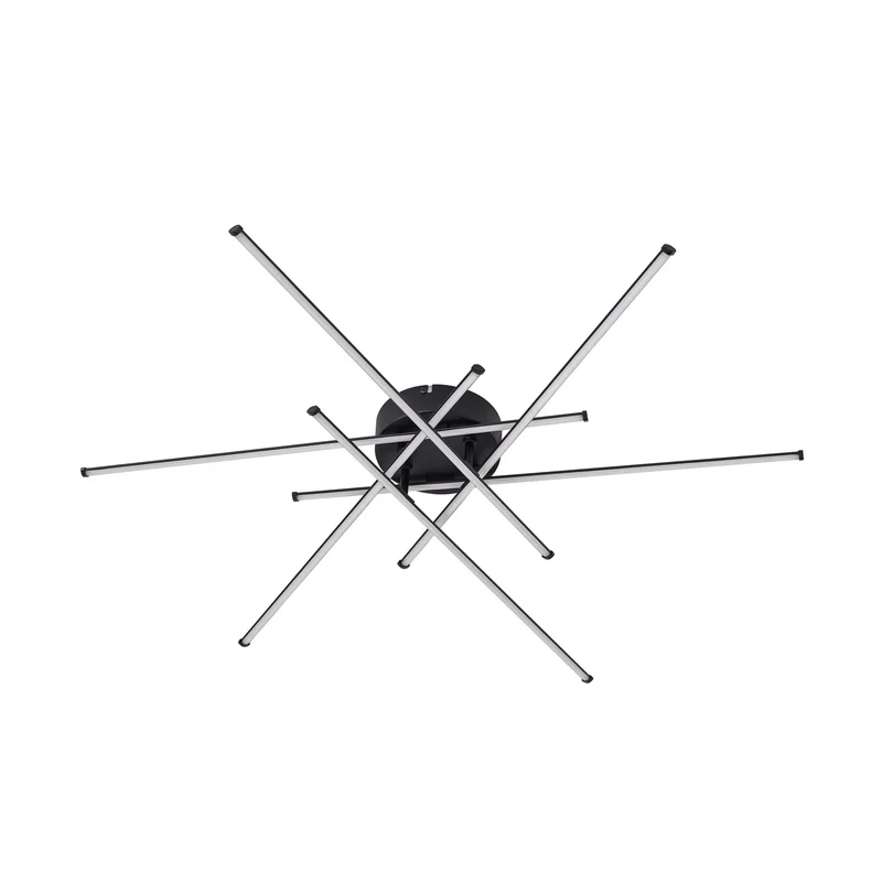 B-Ware Lindby Deckenleuchte Lampe LED Elviano schwarz Ø 80 cm 3000 K Aluminium Leuchte