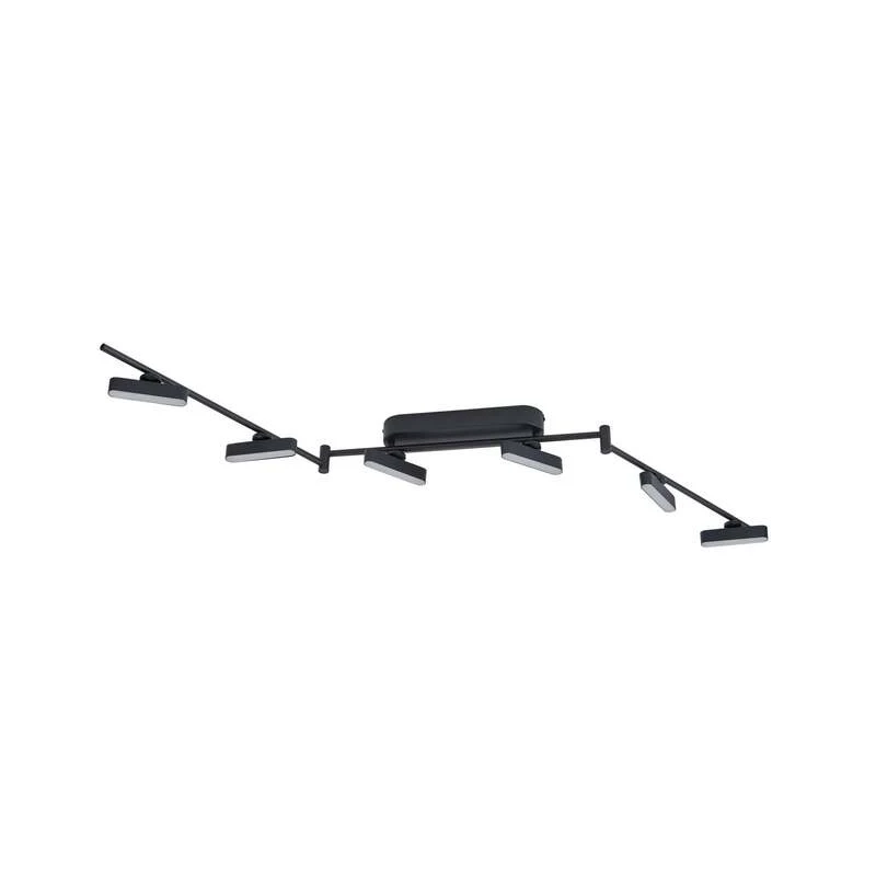 B-Ware Lindby LED Strahler Deckenleuchte Lichtleiste Eldrin Schwarz dimmbar sechsflammi