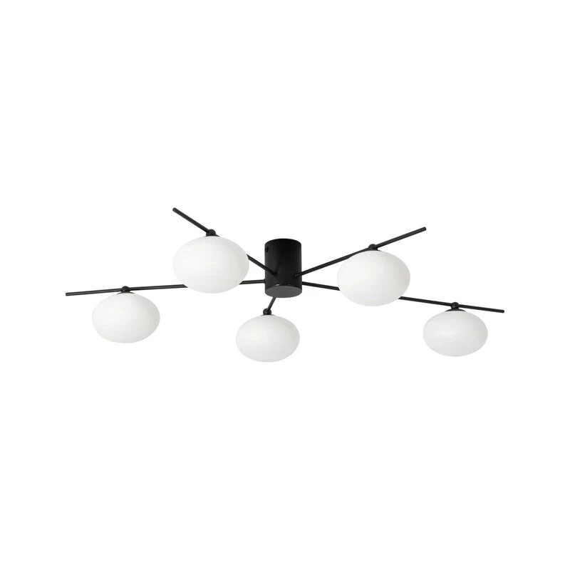 B-Ware Lindby Deckenleuchte Valisa schwarz 5-flammig Deckenlampe Lampe Leuchte Spot