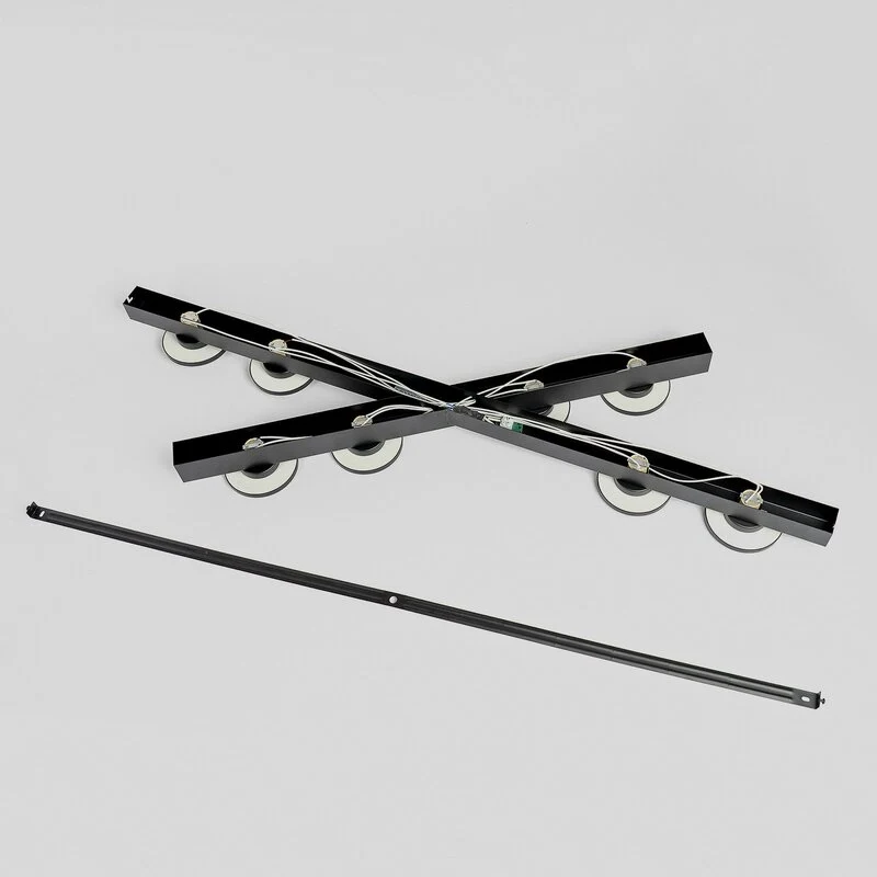 B-Ware Lucande Deckenleuchte Kellino schwarz 8-flammig GU10 Deckenlampe Lampe Leuchte