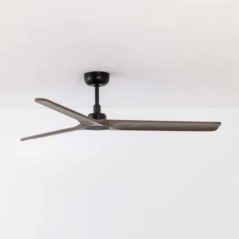 B-Ware FARO BARCELONA Deckenventilator Heywood schwarz Holz dunkel Ventilator Lampe