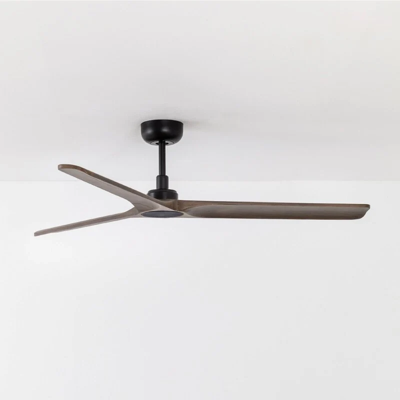 B-Ware FARO BARCELONA Deckenventilator Heywood schwarz Holz dunkel Ventilator Lampe