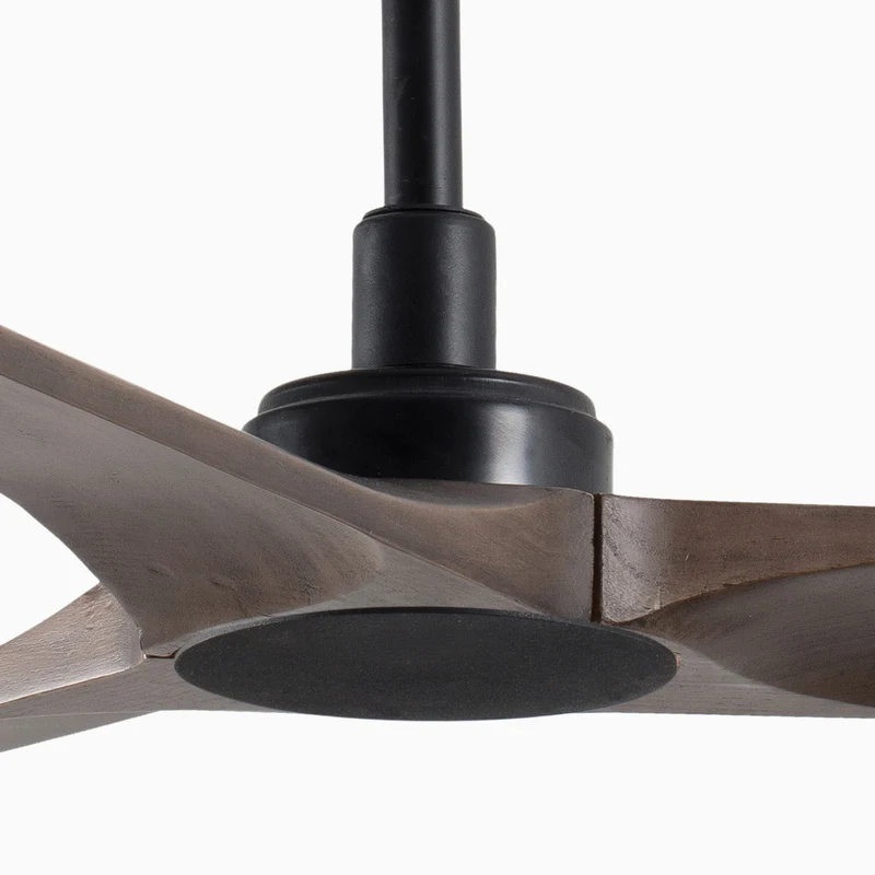 B-Ware FARO BARCELONA Deckenventilator Heywood schwarz Holz dunkel Ventilator Lampe
