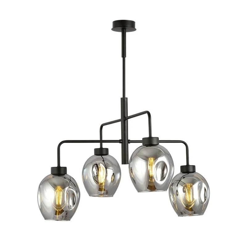 B-Ware emibig Hängeleuchte Lukka LED Pendelleuchte Lampe 4-flammig schwarz graphit