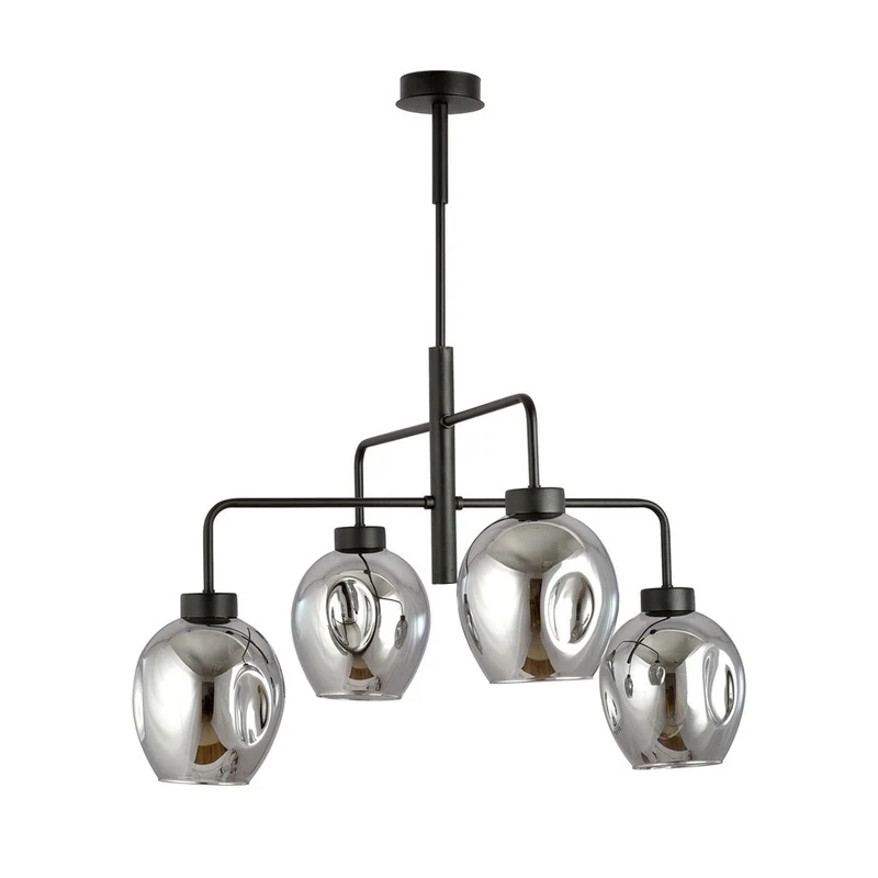 B-Ware emibig Hängeleuchte Lukka LED Pendelleuchte Lampe 4-flammig schwarz graphit
