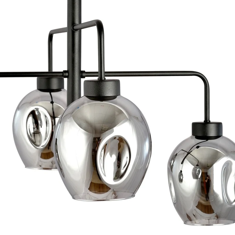 B-Ware emibig Hängeleuchte Lukka LED Pendelleuchte Lampe 4-flammig schwarz graphit