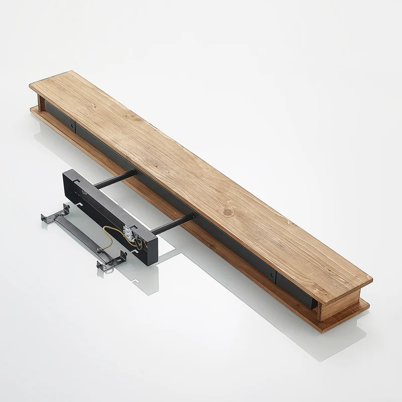 B-Ware Lindby Malwin Deckenleuchte GU10 100 cm 6-flg Kiefernholz dunkel lasiert