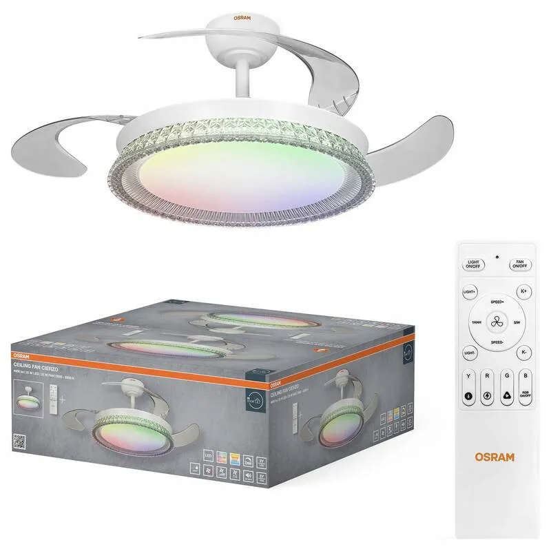 B-Ware OSRAM Deckenventilator Cierzo 1220mm Ventilator mit Beleuchtung CCT RGB 60W