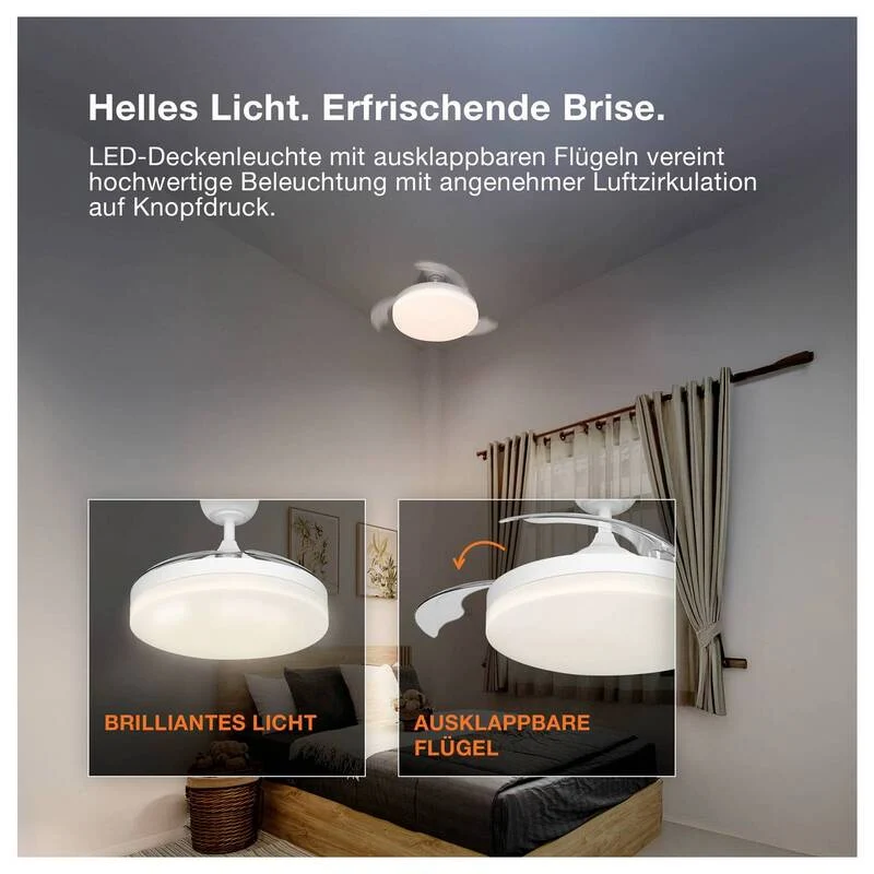 B-Ware OSRAM Deckenventilator Cierzo 1220mm Ventilator mit Beleuchtung CCT RGB 60W