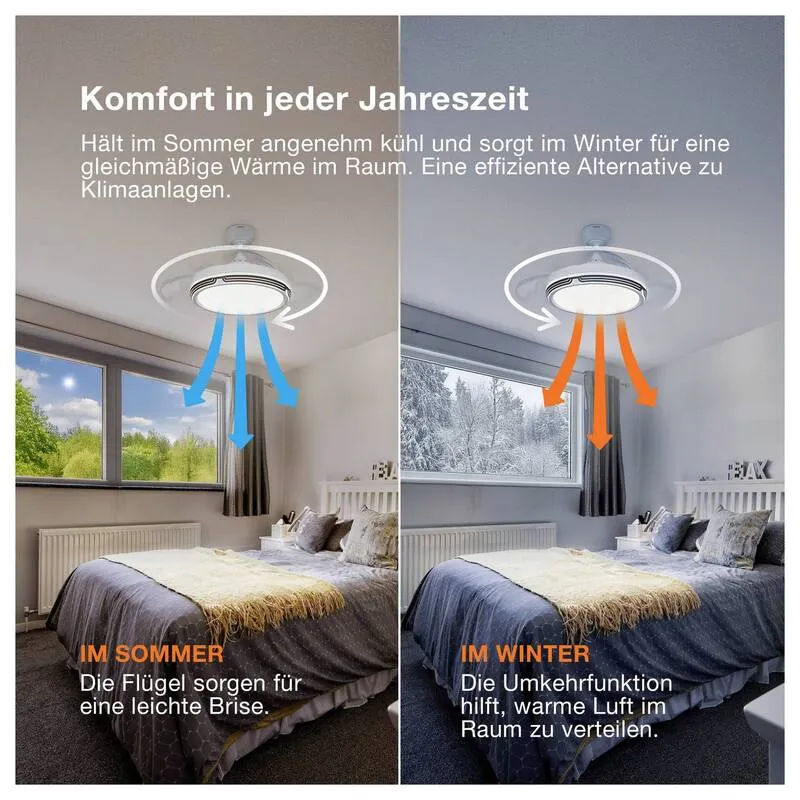 B-Ware OSRAM Deckenventilator Cierzo 1220mm Ventilator mit Beleuchtung CCT RGB 60W